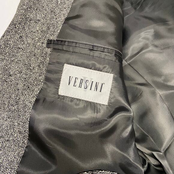 Versini Jacket Blazer Sport Coat Cambodia 100% Silk Boucle' Tweed  43R - Picture 4 of 16